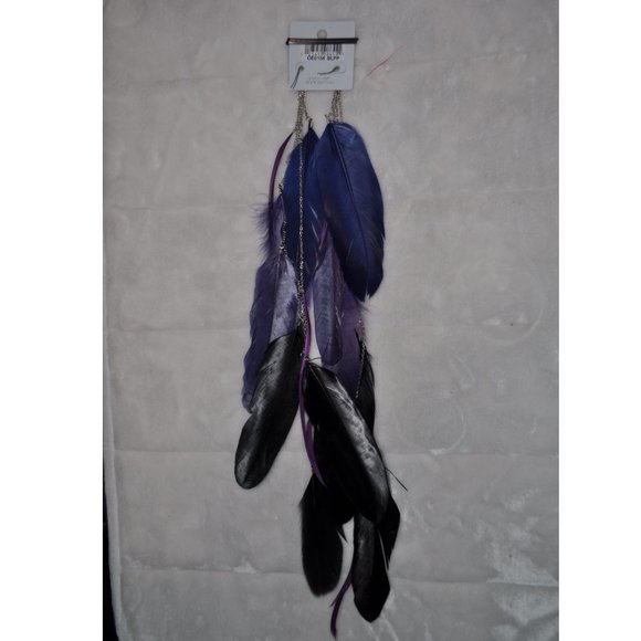 Bohemian feather earring Lightweight Fancy style. Long Handmade Retro Vintage - Picture 5 of 8